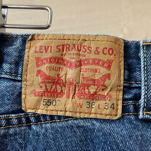 Men’s Levi’s 550 Relaxed Fit Jeans W36 Straight Leg Denim - Picture 4 of 8